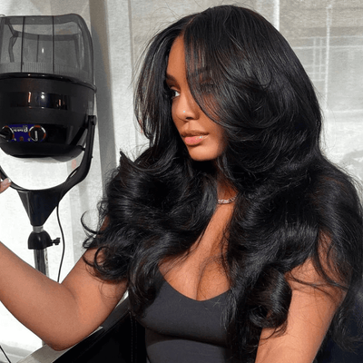 Tuneful Curtain Bangs Body Wave 6x5 Wear Go 13x6 Lace Front 5x5 Lace Closure Human Hair Wigs