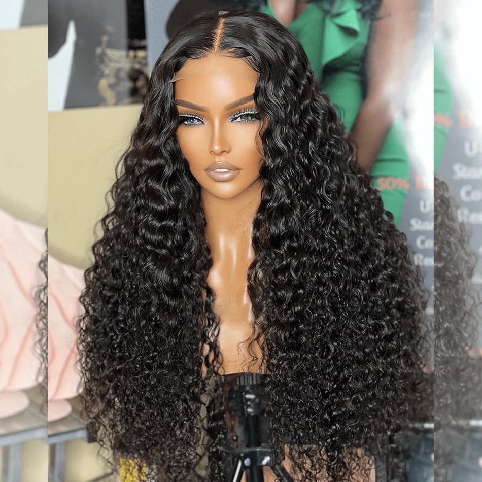 Tuneful Transparent 13x6 Lace Front Human Hair Wigs Raw Indian Water Wave Wigs