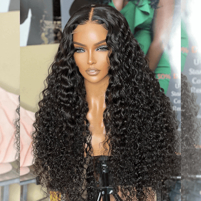 Tuneful Transparent 13x6 Lace Front Human Hair Wigs Raw Indian Water Wave Wigs