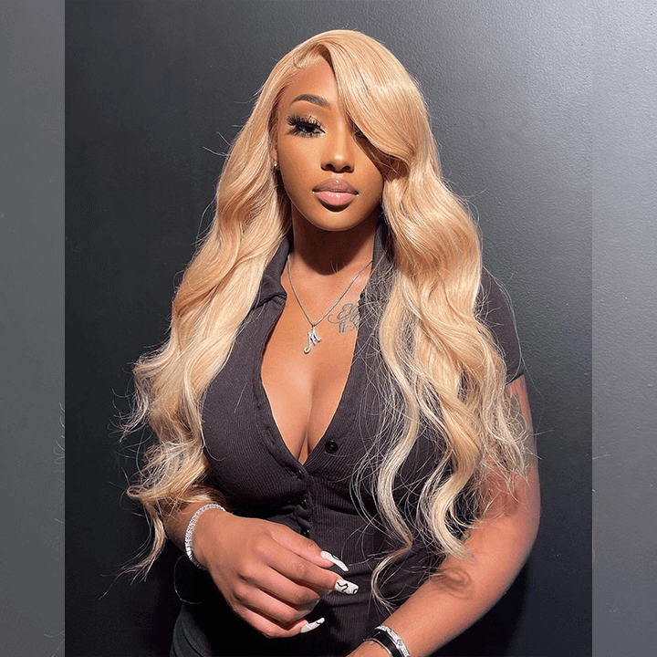 Tuneful Special Customise Honey Blonde 13x6 HD Lace Frontal  Blonde Colored Wigs 210% Density