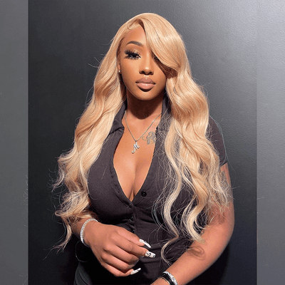 Tuneful Special Customise Honey Blonde 13x6 HD Lace Frontal  Blonde Colored Wigs 210% Density