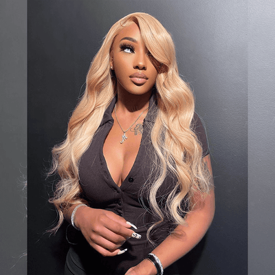 Tuneful Special Customise Honey Blonde 13x6 HD Lace Frontal  Blonde Colored Wigs 210% Density
