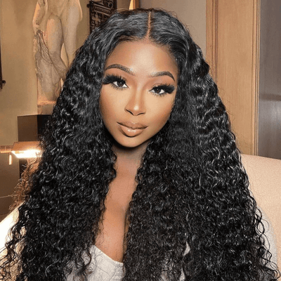 Tuneful 13x6 Transparent Lace Front Human Hair Wigs Brazilian Deep Wave 5x5 Lace Closure Wigs