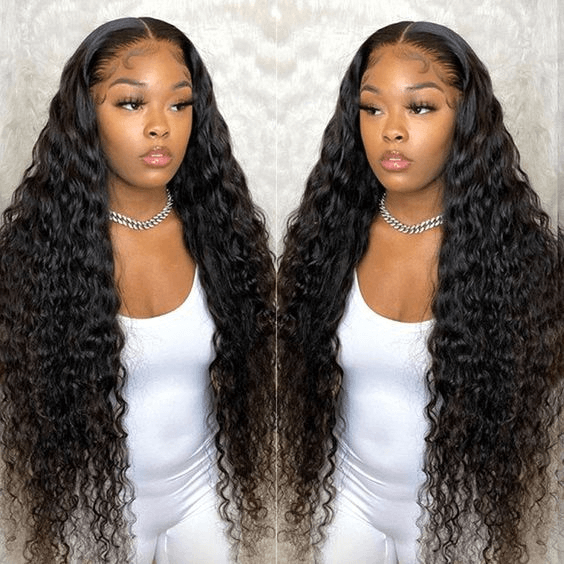 Tuneful 13x6 Transparent Lace Front Human Hair Wigs Brazilian Deep Wave 5x5 Lace Closure Wigs