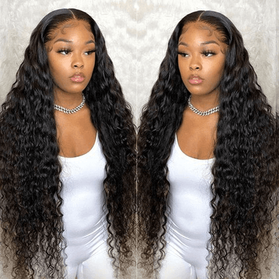 Tuneful 13x6 Transparent Lace Front Human Hair Wigs Brazilian Deep Wave 6x5 Ready Go Wigs