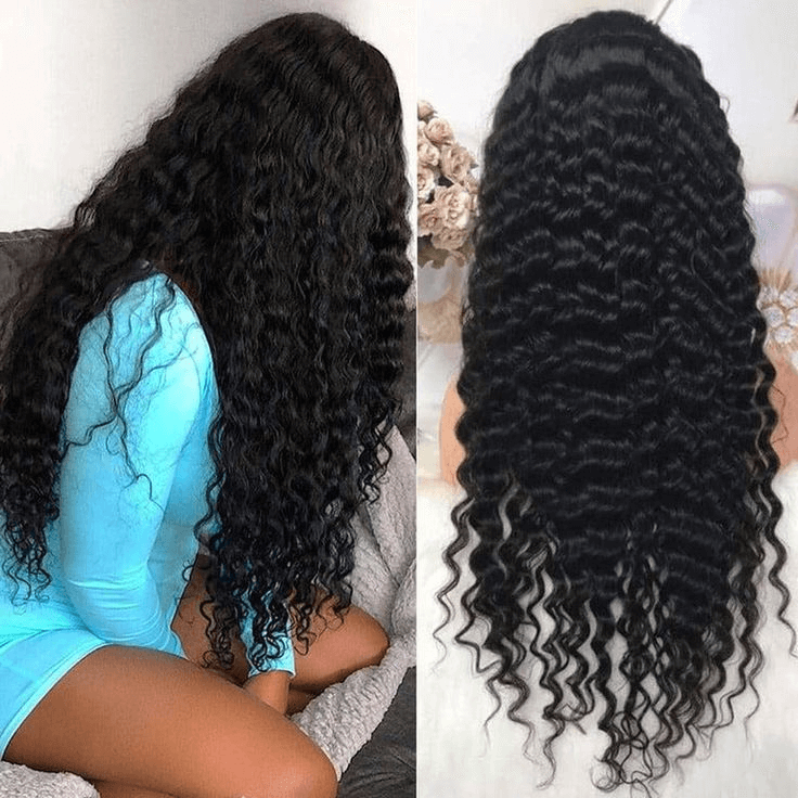 Tuneful 13x6 Transparent Lace Front Human Hair Wigs Brazilian Deep Wave 6x5 Ready Go Wigs