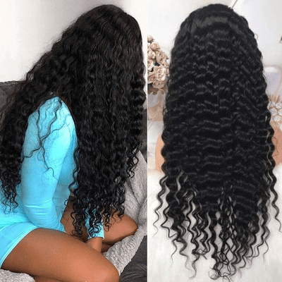 Tuneful 13x6 Transparent Lace Front Human Hair Wigs Brazilian Deep Wave 6x5 Ready Go Wigs
