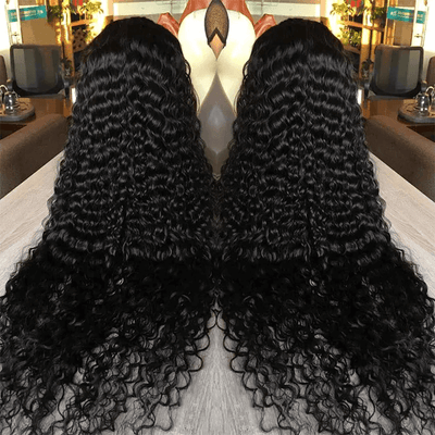 Tuneful 13x6 Transparent Lace Front Human Hair Wigs Brazilian Deep Wave 6x5 Ready Go Wigs