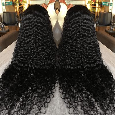 Tuneful 13x4 13x6 Transparent Lace Front Human Hair Wigs Brazilian Deep Wave Frontal Wigs 180% Density