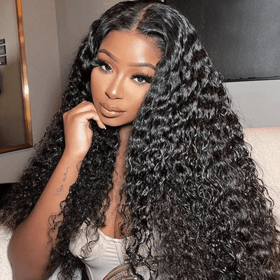Tuneful 13x6 Transparent Lace Front Human Hair Wigs Brazilian Deep Wave 6x5 Ready Go Wigs