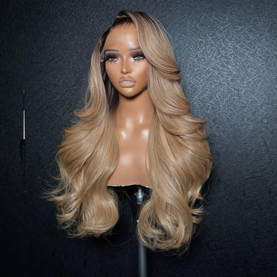 Tuneful Ombre Ash Blonde 13x6 Lace Front Human Hair 250% Density Wigs