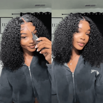 Super Deal Summer Style Brown Highlight Colored Curly 6x5 Wear Go Glueless Lace Human Hair Wigs