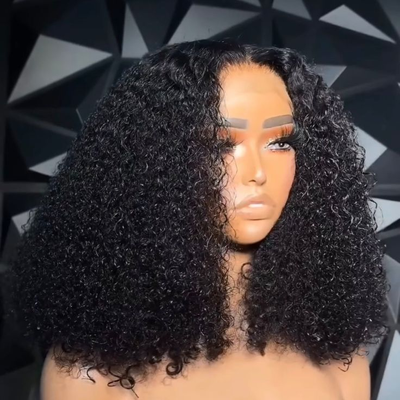 Super Deal Summer Style Brown Highlight Colored Curly 6x5 Wear Go Glueless Lace Human Hair Wigs
