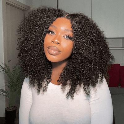 Super Deal Summer Style Brown Highlight Colored Curly 6x5 Wear Go Glueless Lace Human Hair Wigs