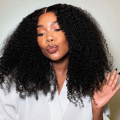 Super Deal Summer Style Brown Highlight Colored Curly 6x5 Wear Go Glueless Lace Human Hair Wigs