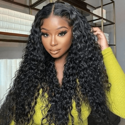 Tuneful Transparent 13x6 Lace Front Human Hair Wigs Raw Indian Water Wave Wigs