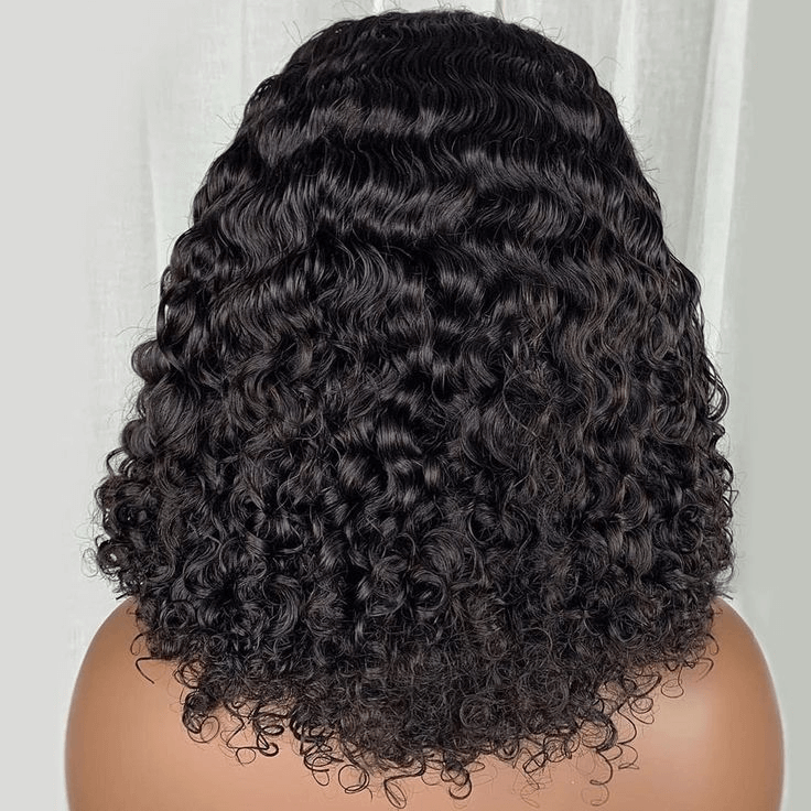 Tuneful Curly Bob Wigs Human Hair 13x6 Lace Front Wig 180% Density