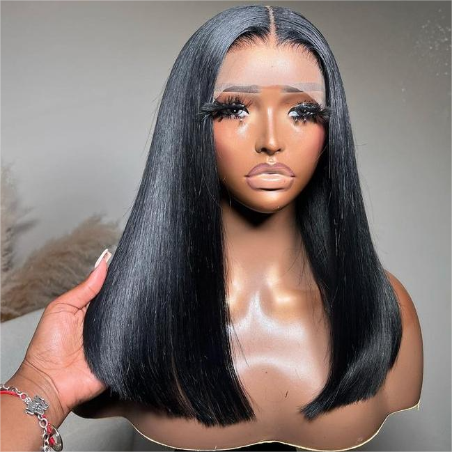 Tuneful Hairstylist Works Straight Glueless 4x6 13x6 Lace Front Closure Human Hair Wigs 180% Density