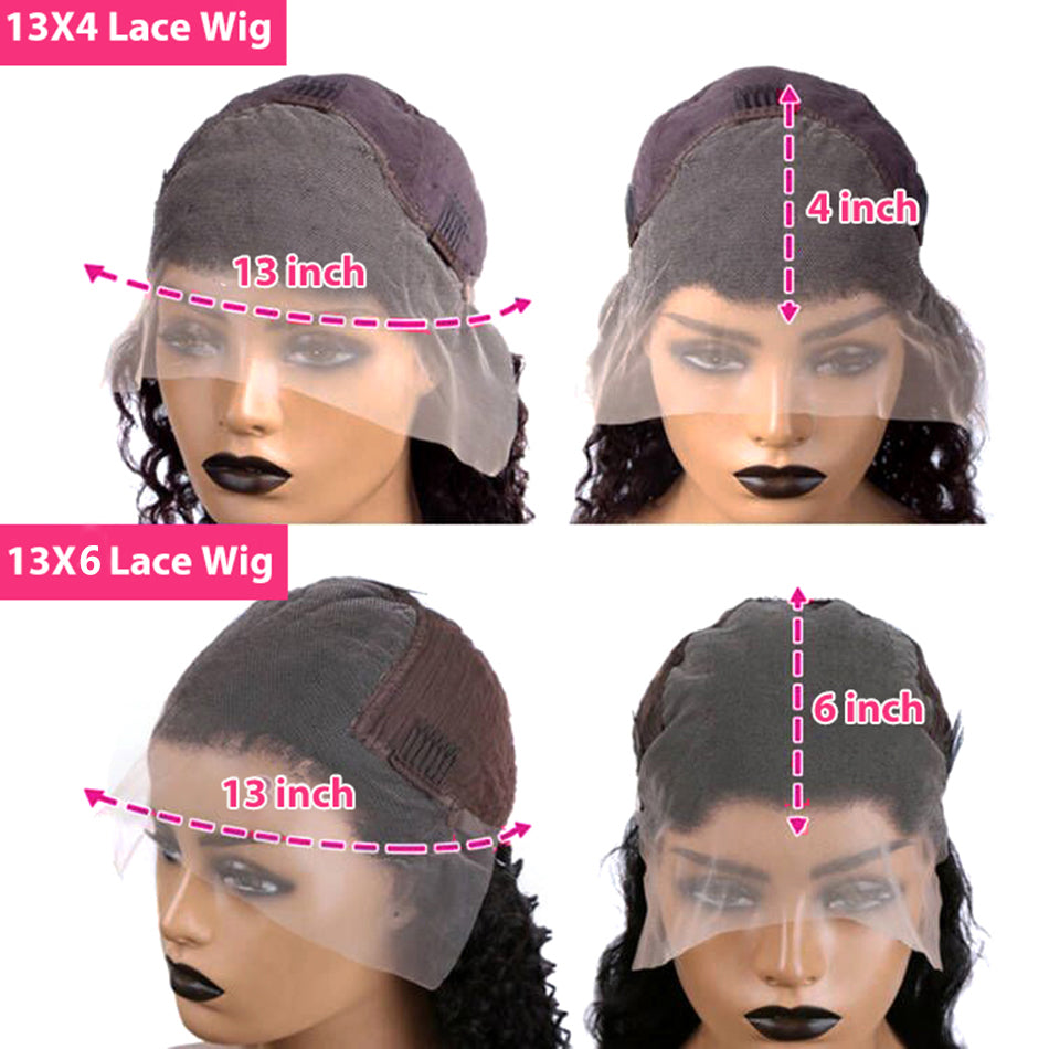 Tuneful Glueless 4x6 13x6 Lace Closure Frontal Body Wave Shoulder Length Wigs