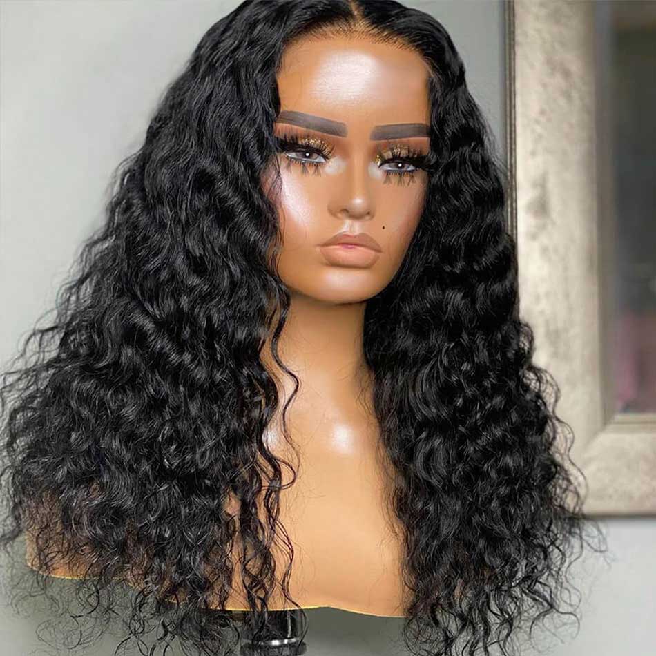 Tuneful Glueless Wigs Human Hair Ready To Wear Water Wave Ready To Go Wigs