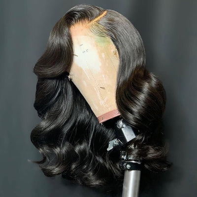 Tuneful 13x4 Upgrade Lace Frontal Loose Wave Bob Elegant Short Wavy Wigs For Women 180% Density