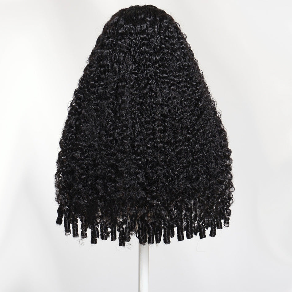 Tuneful Burmese Curly With Spiral Curly Ends 13X4 Undetectable HD Full Frontal Lace Human Hair Wigs