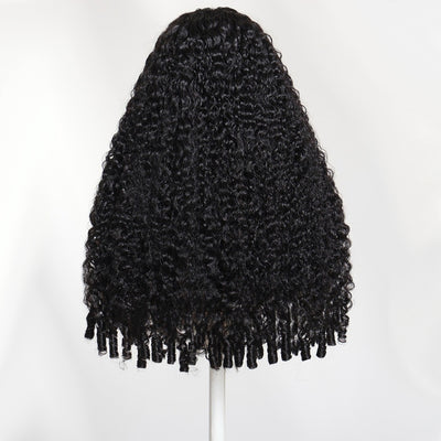 Tuneful Burmese Curly With Spiral Curly Ends 13X4 Undetectable HD Full Frontal Lace Human Hair Wigs