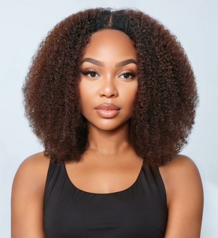 Chocolate Brown Colored 6x5 Glueless Curly Lace Wigs Ready To Wear