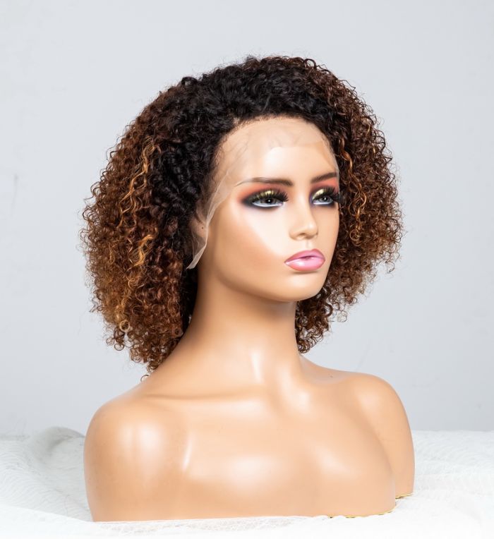 Blonde Highlights Ombre Brown Colored 6x5 Glueless Lace Wigs Ready To Wear