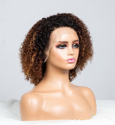 Blonde Highlights Ombre Brown Colored 6x5 Glueless Lace Wigs Ready To Wear