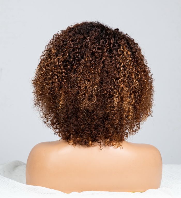 Blonde Highlights Ombre Brown Colored 6x5 Glueless Lace Wigs Ready To Wear