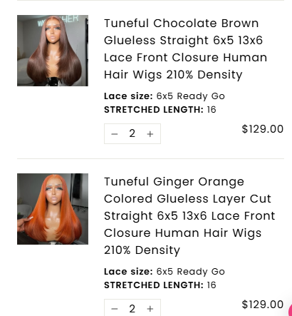 Wholesale order-28 wigs for FergusonTazel-shipping fee included
