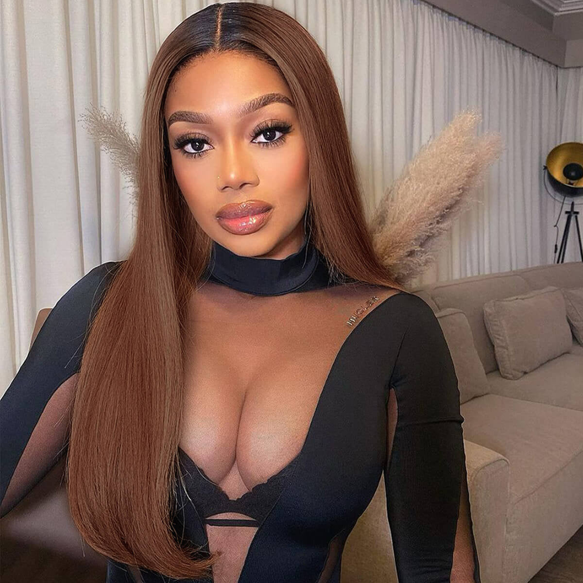 Ombre Brown 6x5 Glueless 13x6 Lace Front Human Hair Wigs