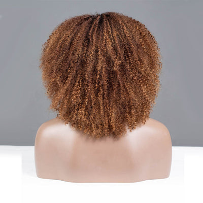 Milk Chocalate Ombre Short Coily Glueless Wig
