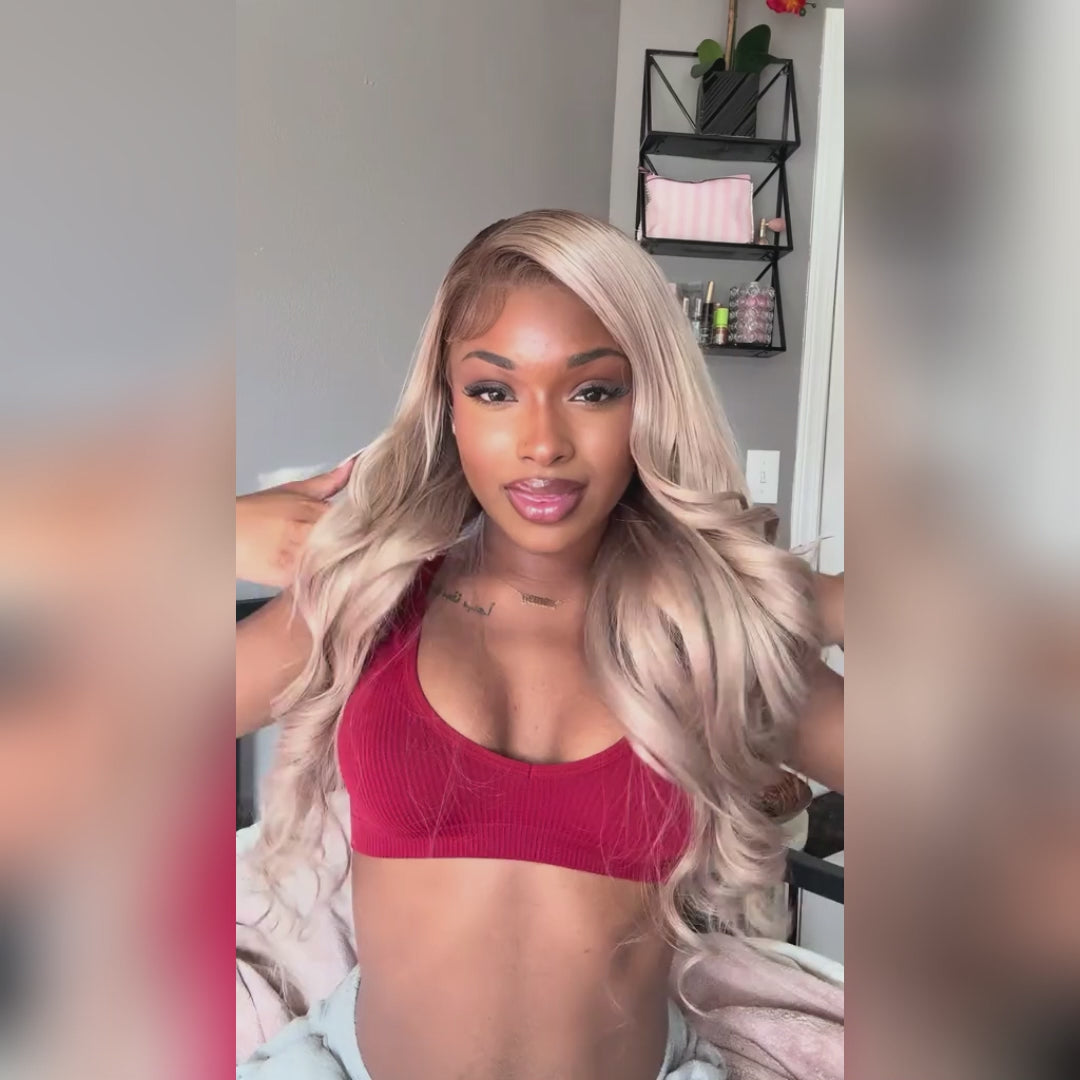 Tuneful Special Customise Ombre Ash Blonde Color Human Hair 613 Wigs