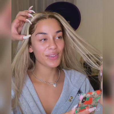 Tuneful Special Customised Rich Girl Vibe Blonde Highlight Human Hair Wig