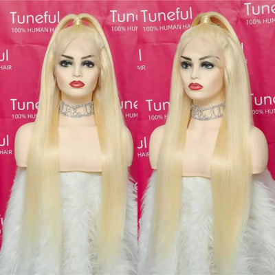 Tuneful HD Transparent 13x4 13x6 Lace Front Human Hair Wigs 613 Blonde Frontal Wigs