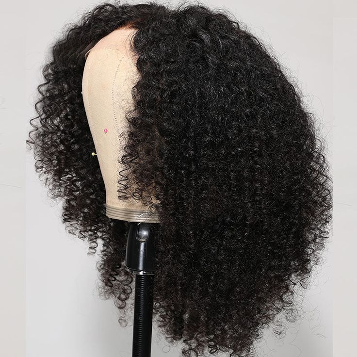 Tuneful Glueless Ready Go Human Hair Wigs 13x6 Lace Front Wigs Kinky Curly Full Bouncy