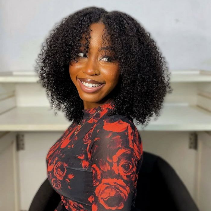Natural Curly Seamless V-Part Wig