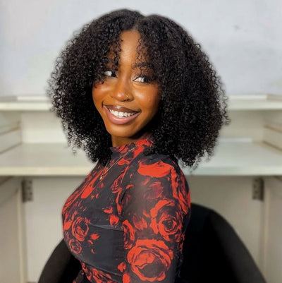 Natural Curly Seamless V-Part Wig