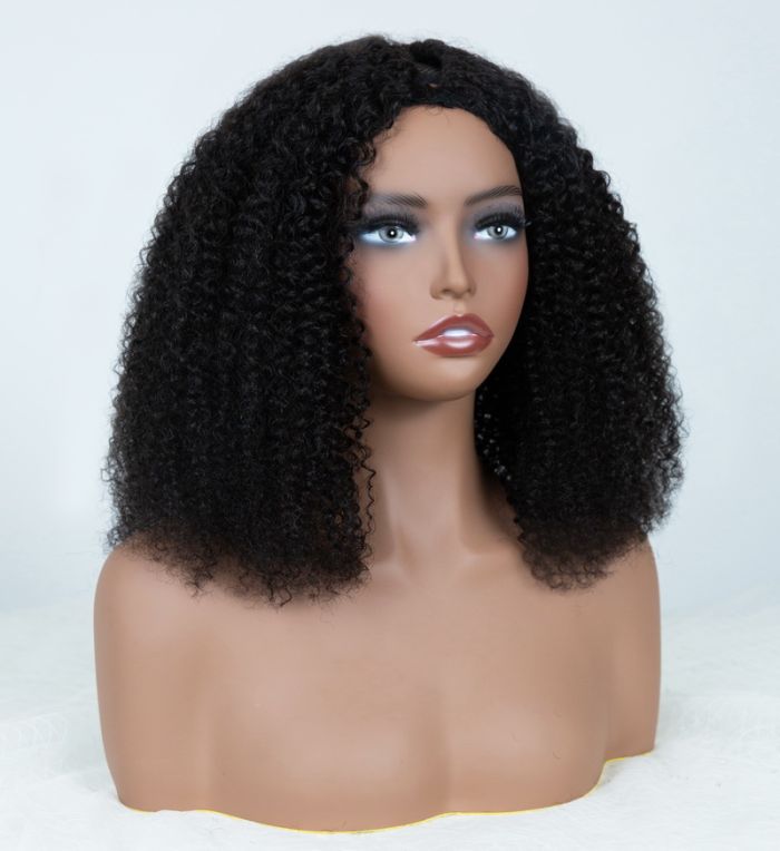 Natural Curly Seamless V-Part Wig