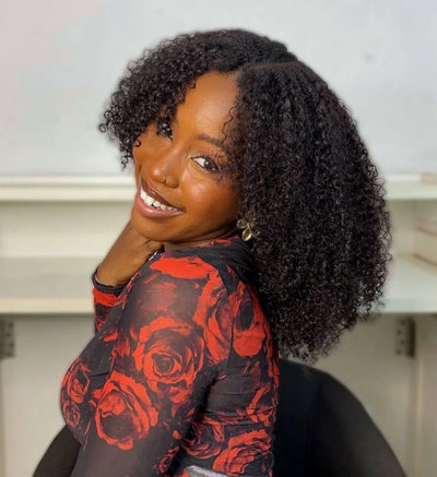 Natural Curly Seamless V-Part Wig