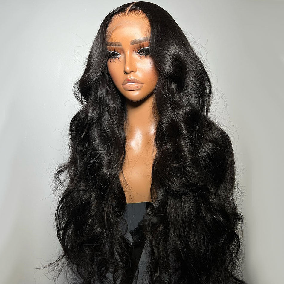 MEGALOOK Upgraded Glueless Wigs Bleached Knots Body Wave Human Hair 13x4 Pre Cut Lace Front Wigs For Women 200% Density Human Hair Wig Pre Plucked