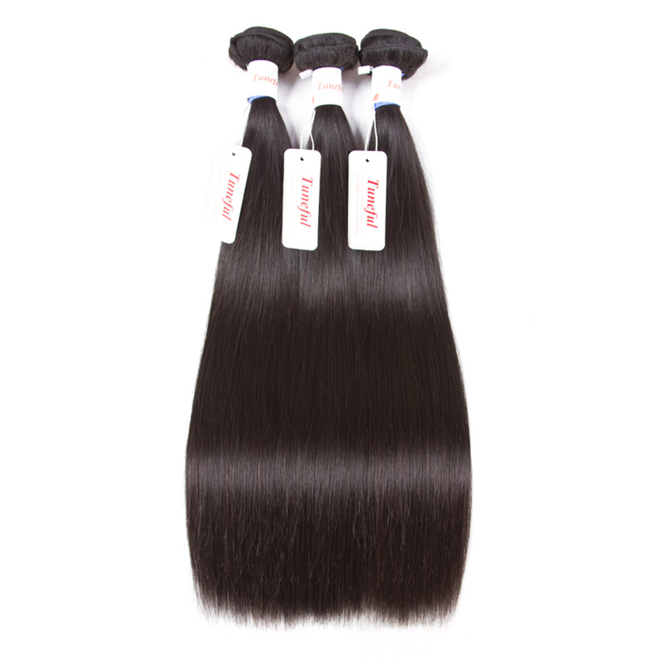 Tuneful Peruvian Straight Hair 3 Bundles Remy Human Hair Weft Weave Extensions Natural Color Can By Dyed
