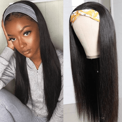 Tuneful Straight Headband Wigs Human Hair For Women