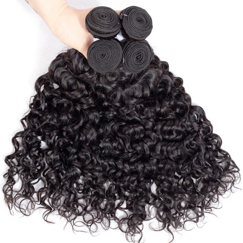Water Wave 3 Bundles Human Hair Weave Remy Hair Weft Weaving Extensions Natural Color- Tuneful Hair