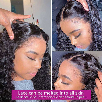 Tuneful 13x6 Transparent Lace Front Human Hair Wigs Brazilian Deep Wave 6x5 Ready Go Wigs