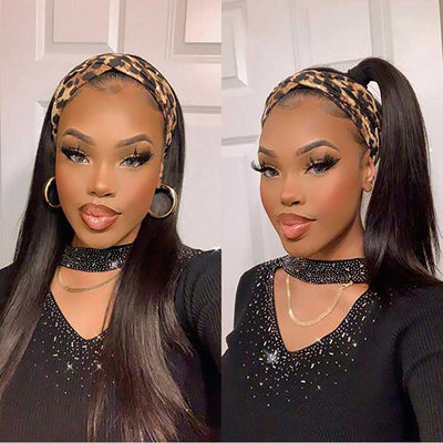 Headband Wigs Human Hair 