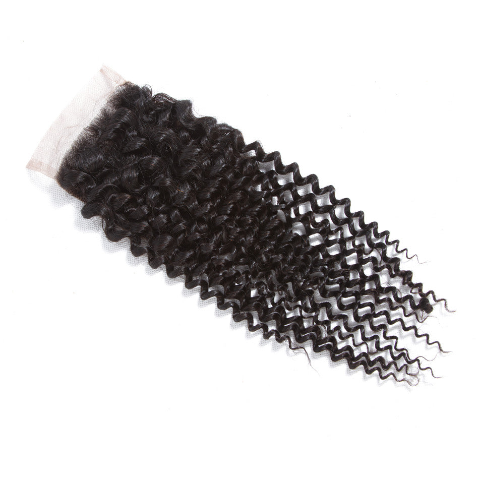 Tuneful 10A Jerry Curly Human Hair 3 Bundles With 4x4/5x5 Lace Closure 100% Remy Human Hair