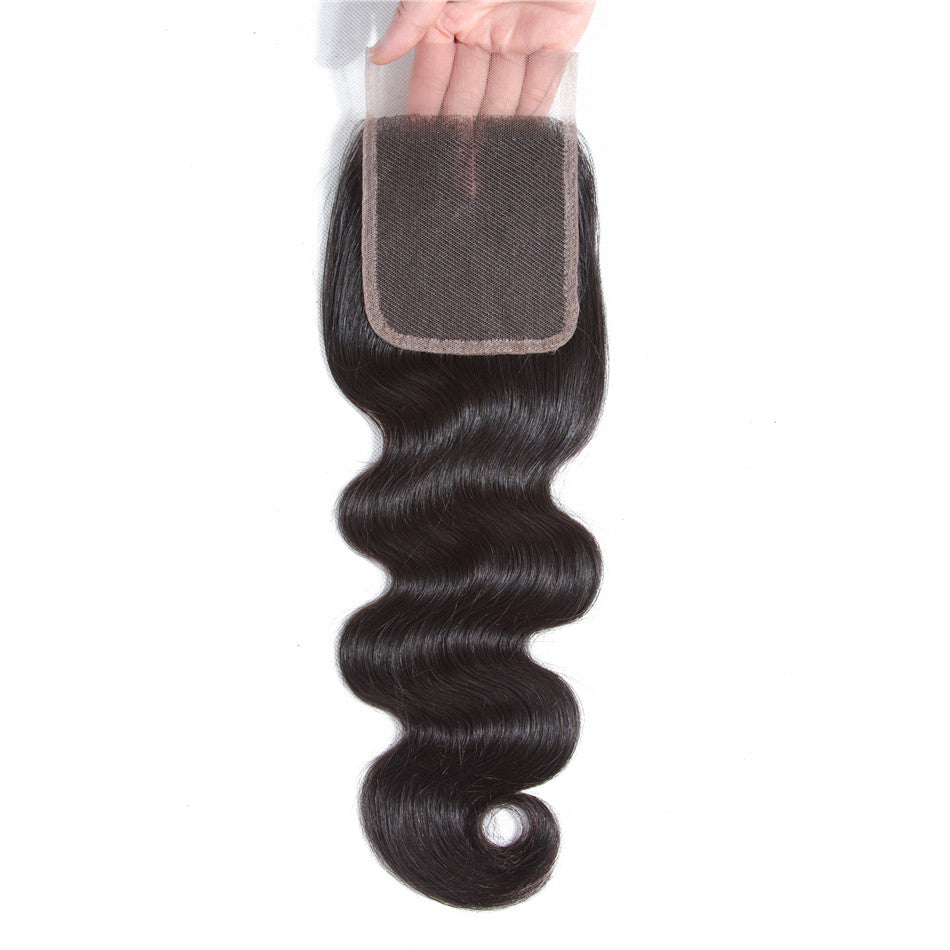 Tuneful 10A Body Wave Human Hair 3 Bundles With 4x4/5x5 Lace Closure 100% Remy Human Hair